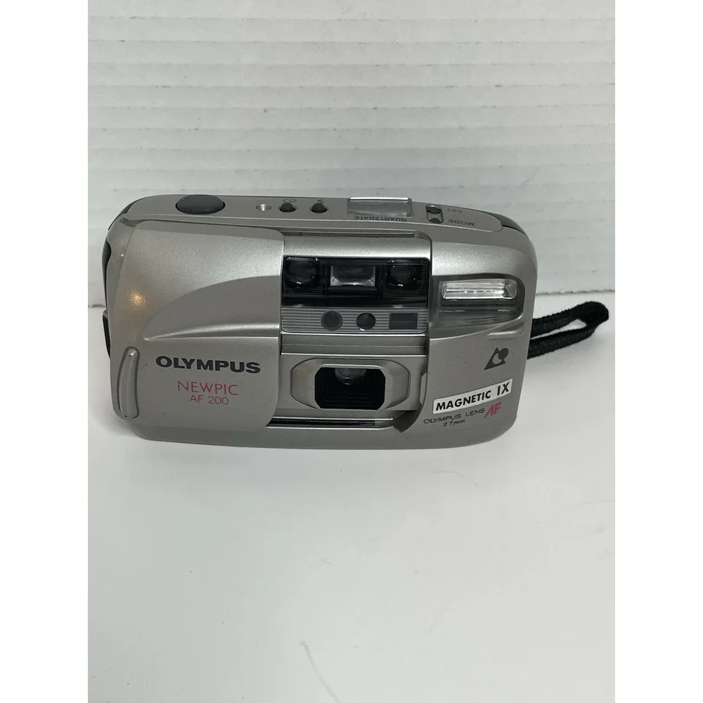 Olympus Newpic AF200 Silver Point & Shoot APS Film Camera 35mm Not Tested PARTS
